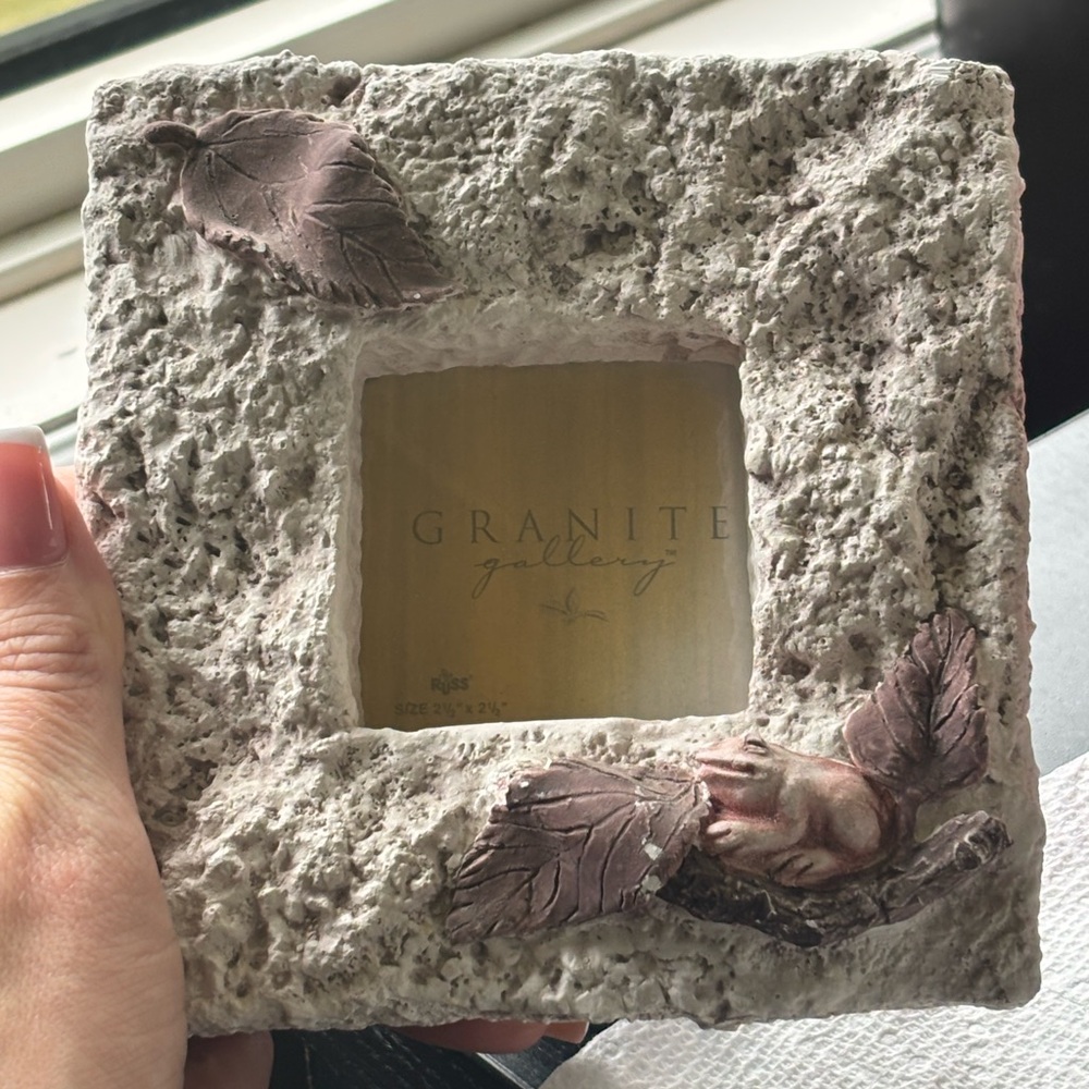 Russ Berrie's Free Standing Granite Gallery Photo Frame Made In Philippines - Picture 2 of 12